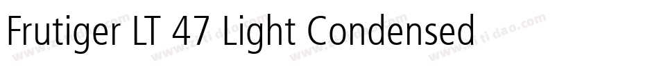 Frutiger LT 47 Light Condensed字体转换